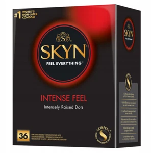 SKYN ® Intense Feel condoms * Non-latex Polyisoprene Dotted Texture * Box of 36 - Picture 1 of 2