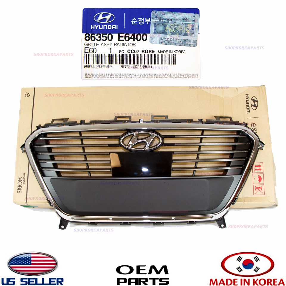 Genuino✅ Parachoques delantero rejilla radiador OEM Sonata Hybrid 2016-2017 con SMART CRUISE Foto 1 de 4