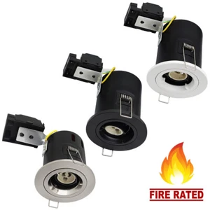 Fire Rated Downlights Recessed Ceiling GU10 Spotlights 90 min Fire Protection - Picture 1 of 50