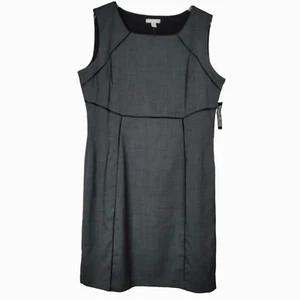 New York & Co. Dress Womens 18 Grey Black Shift Sleeveless Zip Casual Summer NWT - Picture 1 of 9