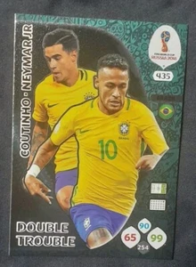 2018 Panini Adrenalyn XL FIFA World Cup #435 Neymar/Coutinho Double Trouble - Picture 1 of 3