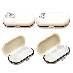 Pill Container Pill Travel Case Holder Organizer Cute For Purse Pocket Portable - Picture 1 of 16