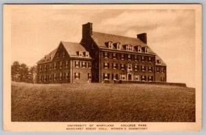 1920s UNIVERSITY OF MARYLAND COLLEGE PARK MARGARET BRENT HALL DORMITORY POSTCARD - Picture 1 of 2