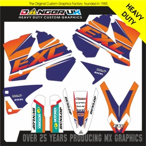 MX Graphics KTM MX 250cc EXC 2003 Motocross Decals fade - Picture 1 of 1