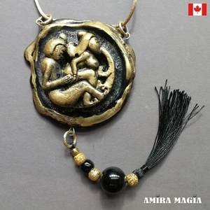 Love Talisman Sexy Amulet Antique Kama Sutra Jewelry Necklace Pendant Medallion - Bild 1 von 24