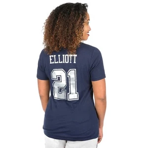 Ezekiel Elliott Women's Navy Ruby V-neck T-shirt - Picture 1 of 2