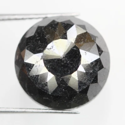 10.02 Ct Natural Loose Black Color Round Rose Cut Beautiful Engagement Diamond - Image 1 of 4