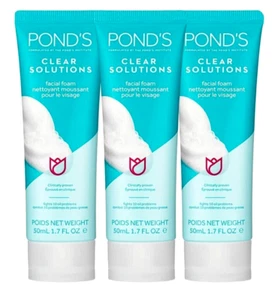 Pond's Clear Solution, Foaming Face Wash, Removes Excess Oil 1.7 Fl Oz (Pack 3) - Picture 1 of 5