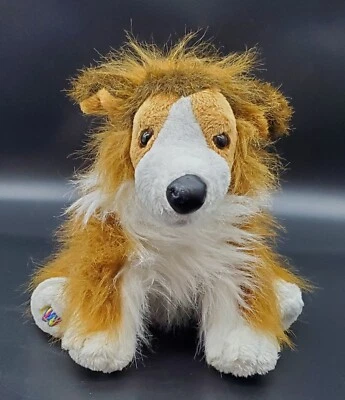Ganz Webkins Collie White Brown Plush Lassie dog B13 - Image 1 of 4