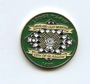 LODGE HLI-RHF 1459 MASONIC PENNY ENAMELED TOKEN - Picture 1 of 2