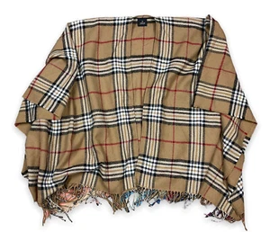 V FRAAS Nova Check Camel Cuadros Bufanda Envoltura Ruana Poncho Flecos 1 Talla Ventana Panel - Imagen 1 de 4