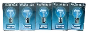 9 Pack Crompton 40W Clear SBC 45mm golf ball lamp dimmable incandescent bulb New - Picture 1 of 6