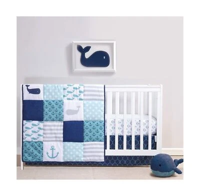 The Peanutshell Nautical Crib Bedding Set for Baby Boys or Girls | 3 Piece Un... - Image 1 of 4