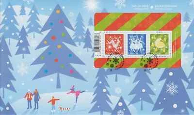 CANADA 2019 CHRISTMAS SHINY & BRIGHT SOUVENIR SHEET FIRST DAY COVER UNADDR - Image 1 of 2