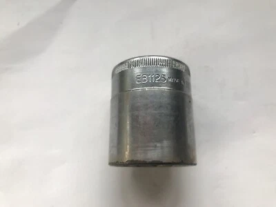 Vintage Britool EB1125 1/2" Drive 12-Point 1-1/8" Shallow Socket Chrome Vanadium - Image 1 of 4