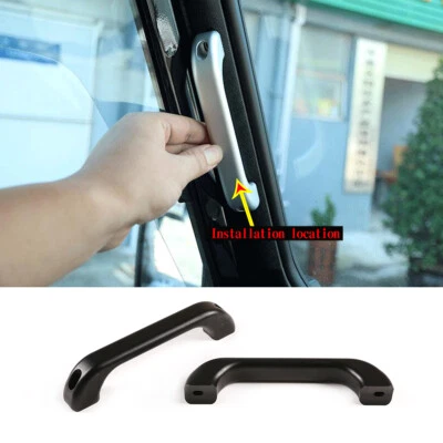 2PCS Black Alloy Front Pillar Grab Handles For Land Rover Defender 90 110 130 US Foto 1 de 4