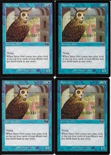 MTG: SPIRE OWL Urza's Saga COMMON; played, Excellent condition x4