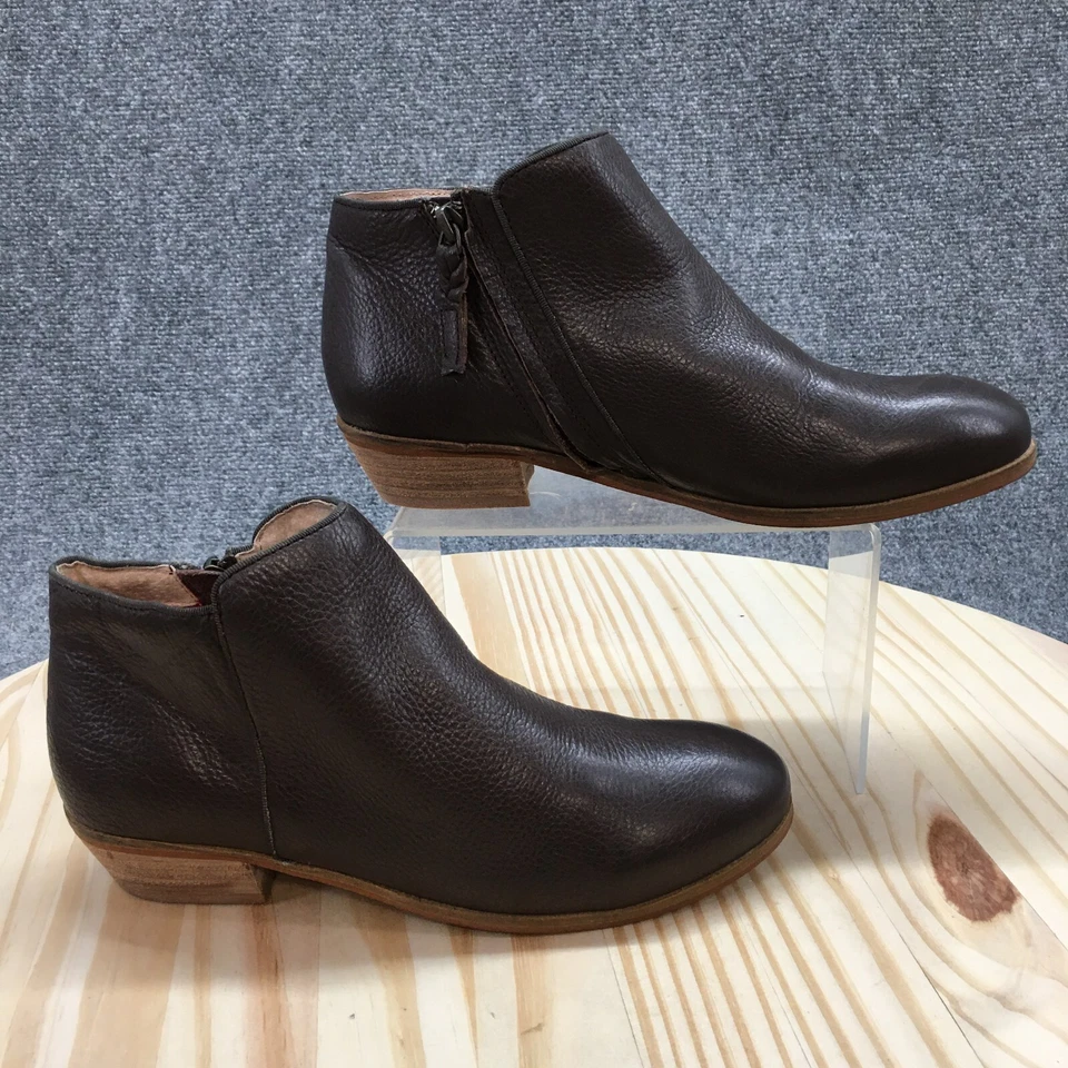 Botas Softwalk para Mujer 8 M Rocklin Informales Cremallera Lateral Botín al Tobillo Cuero Marrón Foto 1 de 4