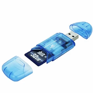 Neuf USB Carte Lecteur Adaptateur Pour SD SDHC Mmc Mémoire Jusque 64GB #509 - Photo 1/6