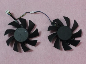 75mm EVERFLOW T128015SH Dual Fan Replacement 17mm x 46mm x 49mm 4Pin 0.32A R221 - Picture 1 of 4