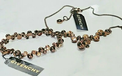 Juego de collar y pulsera de perlas de chocolate Givenchy FIRMADO Foto 1 de 4
