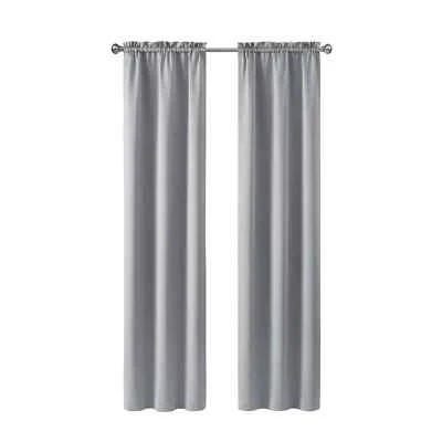 PAR DE PANEL DE BOLSILLO BARRA CORTINA BLACKOUT MAINSTAYS 30X84 GRIS CLARO S3 Foto 1 de 2