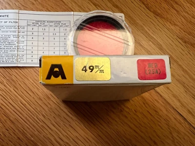 Aetna Rokunar  Coated Filter Red  (25A) 49mm; Case and box MINT - Image 1 of 4