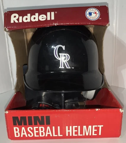 COLORADO ROCKIES MLB MINI BASEBALL RIDDELL BATTING HELMET WITH DISPLAY STAND Cover