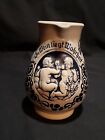Vintage West German Stoneware Pottery, 5” Tall Pitcher, #3673 Initials RM 1/4 L