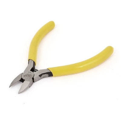 4.33" Length Yellow Plastic Coated Handle Electric Wire Diagonal Cutting Pliers - Image 1 of 2