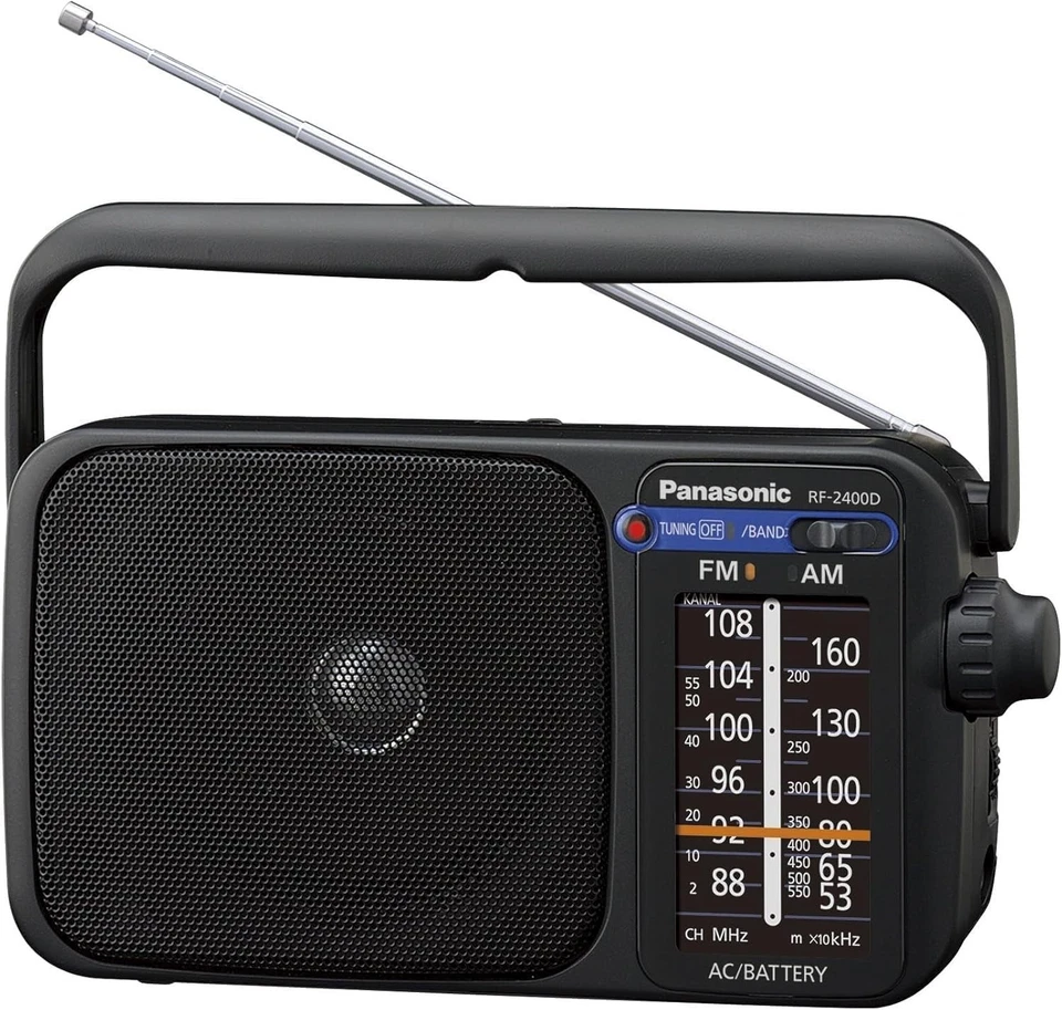 Panasonic RF-2400DEB-K Portable FM/AM Radio - Image 1 of 1