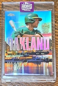 2025 Topps Archives Signature Matt Olson Topps Chrome Auto Heart Of City 1/25 - Picture 1 of 2