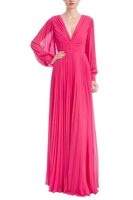 New, Badgley Mischka Gown in Watermelon Red Size 6 - Image 1 of 4