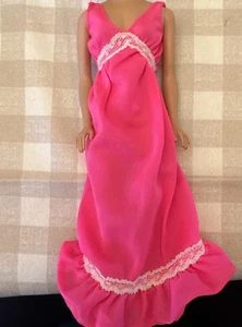 Vintage Mattels Barbie Hot Pink langes Trikot Kleid OHNE PUPPE - Bild 1 von 4