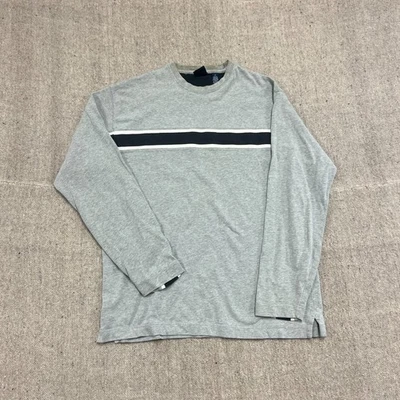 Camisa de manga larga vintage a rayas Gap para hombre gris medio años 2000 Y2K Foto 1 de 4