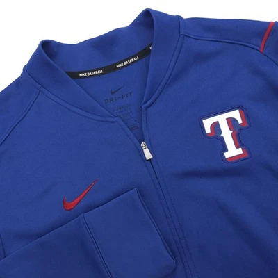 Nike Dri-Fit Mens MLB Texas Rangers Blue Full Zip Jacket Size M Embroidered - Image 1 of 4