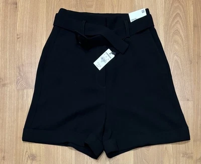 Pantalones Cortos Express Mujeres Negros Elegante Extremo Tiro Alto Talla 00 Foto 1 de 4