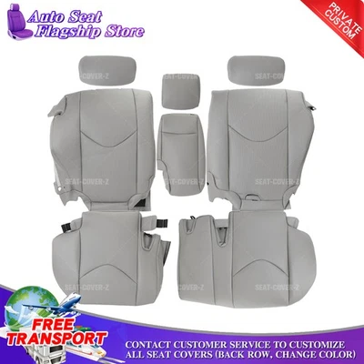 Fits 2006-2012 Toyota RAV4 Second Row Bottom Top Leather Seat Covers Ash Gray - Изображение 1 из 4