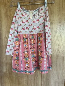 Matilda Jane Girl’s Size 4 X-Small XS Floral Print Ruffled Girls Dress Outfit - Picture 1 of 3