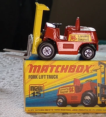 Matchbox SuperFast #15 Vintage 1972 Forklift LESNEY England Mint  Original Box - Image 1 of 4
