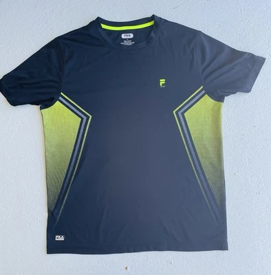 Camisa atlética Fila Sport Performance para hombre negra/verde manzana M Foto 1 de 4