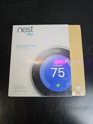 Google Nest Learning Thermostat Pro Stainless Steel T3008US - NEW SEALED - Image 1 of 4