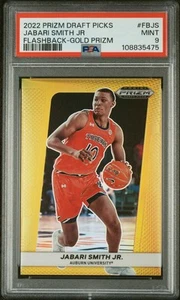2022 Panini Prizm Draft Flashback Gold Prizm Jabari Smith Jr #FB-JS /10 PSA 9 - Picture 1 of 2