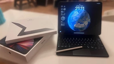 Apple iPad Pro 12,9(5. Gen) 512GB M1 + Apple Pencil 2+Magic Keyboard  - Bild 1 von 4