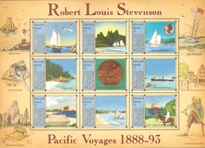 Marshall Islands Robert Louis Stevenson Large Souvenir Sheet SC190 1988 MNH - Picture 1 of 1