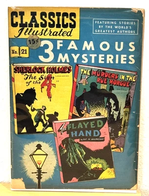Classics Illustrated 3 FAMOUS MYSTERIES #21 HRN 62 Canadian Comic Book GOOD - Image 1 of 4