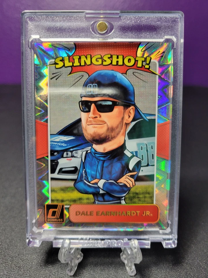 Dale Earnhardt Jr Slingshot 2018 Panini Donruss Racing Card SP Case Hit Gem Holo - Image 1 of 4