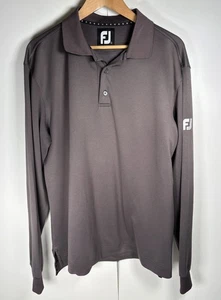 Camisa Polo Footjoy Para Hombre Grande Gris Manga Larga Golf  - Imagen 1 de 8