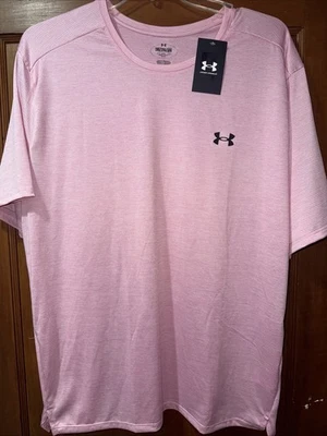 Camiseta Masculina Under Armour Tech Vent Ajuste Solto Treinamento - Rosa - Extra Grande - Nova com Etiquetas - Imagem 1 de 4