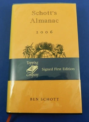 Signed Ben Schott - Schott's Almanac 2006 HBDJ First Edition - Image 1 of 4